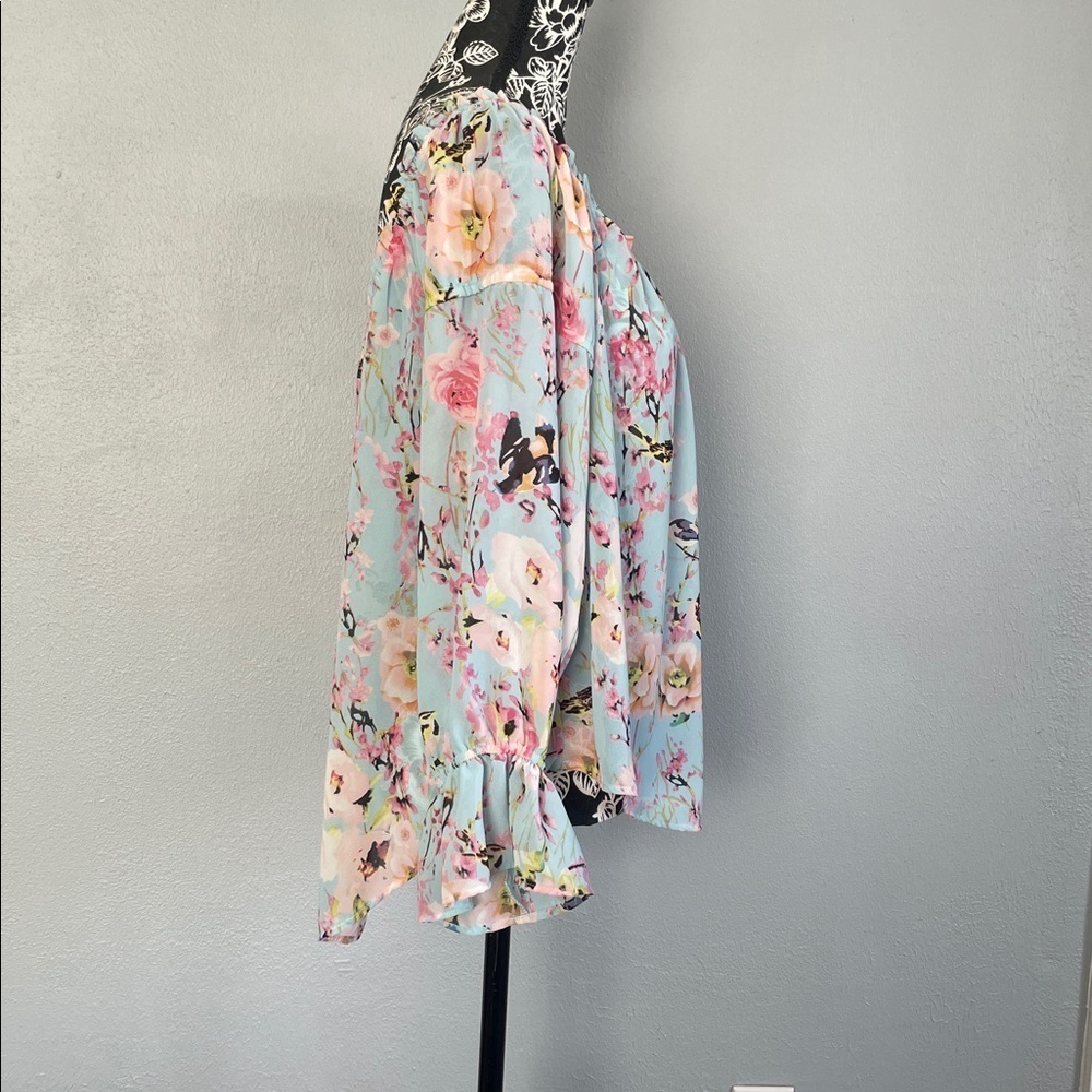 Jeans by Buffalo Floral Blouse - Pink and Blue - Picture 2 of 14